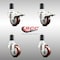 Service Caster 3 Inch 316SS Maroon Poly Swivel 1-5/8 Inch Stem Caster Lock Brake SCC, 2PK SS316TTLEX20S314-PPUB-MRN-2-S-2-158 - alternate 5